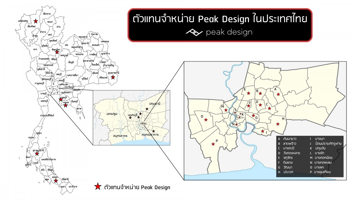 ตัวแทนจำหน่าย Peak Design ในไทย