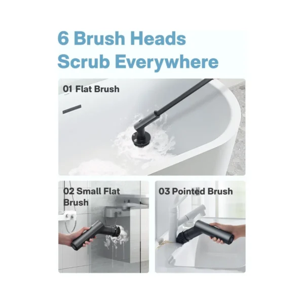 HOTO - Replacement Brushes for Electric Spin Scrubber