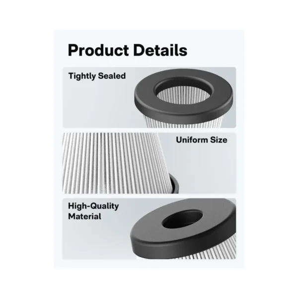 HOTO - Replacement HEPA Filter (S) 4-Pack for compressed air capsule