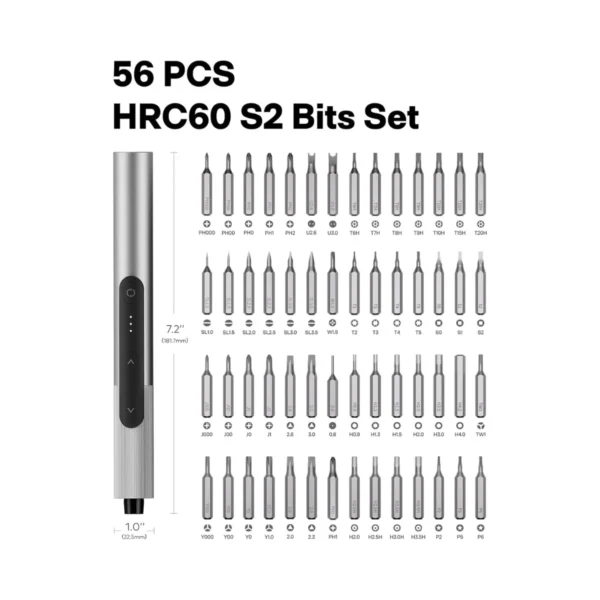 HOTO - SNAPBLOQ™ S-A01 Electric Precision Screwdriver Master Set (56-Piece)