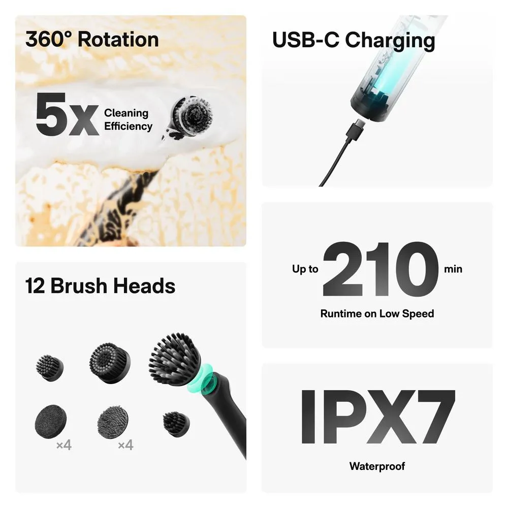 HOTO - Wand Cordless Spin Scrubber