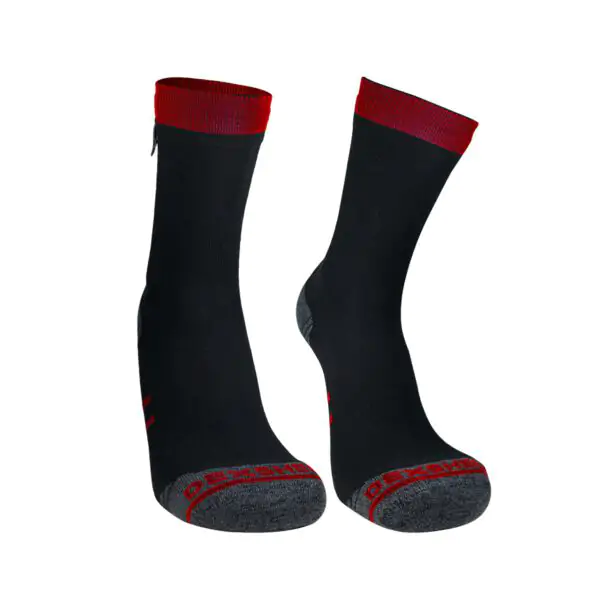 12 Running Lite Socks – Black, Crimson Red M