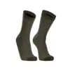 6 Ultra Thin Crew Socks – Olive Green M