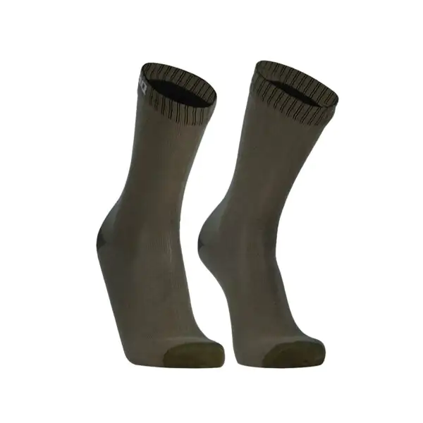 6 Ultra Thin Crew Socks – Olive Green M