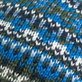 Beanie Fair Isle Pompom Bohemia - Blue